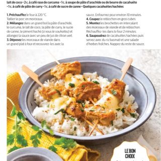 Brochette de porc au reblochon sauce cac...