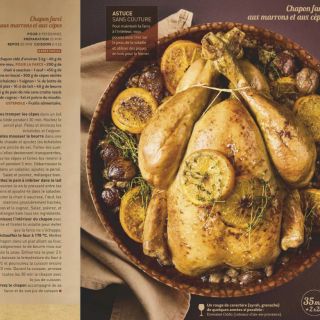 Chapon farci marrons cèpes