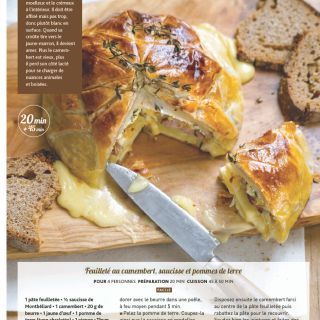 Feuilletés camembert saucisses pdt