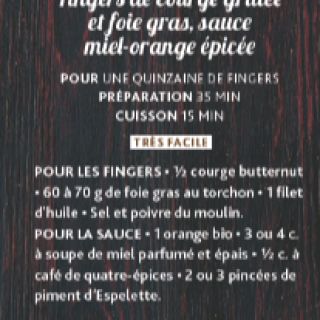 Fingers de courge au foie gras