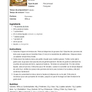 Gratin normand au Camembert