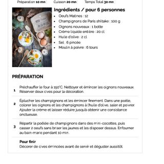 Oeufs cocotte à la forestière