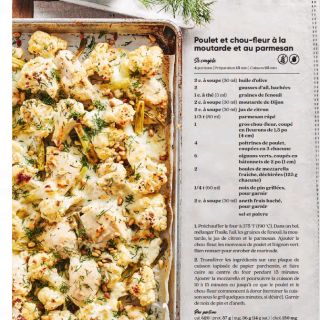 Poulet choux fleur moutarde et parmesan