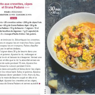 Risottos crevettes cèpes