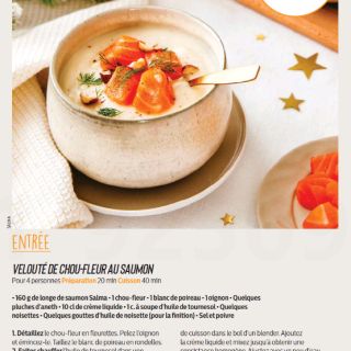 Velouté choux fleur saumon