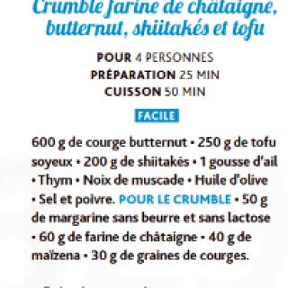 crumble chataigne shiitake tofu butternu...