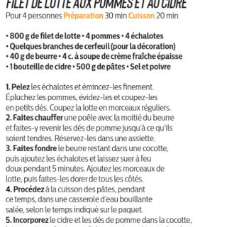 filet de lotte pomme et cidre