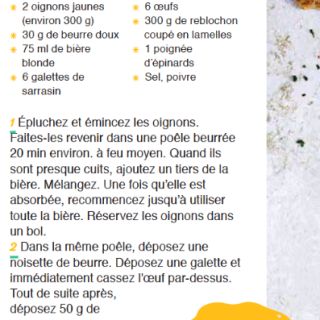 galette reblochon oignons