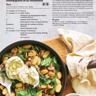 gnocchis champignons mozza