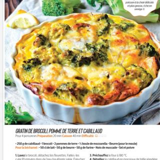 gratin brocolis pdt et cabillaud