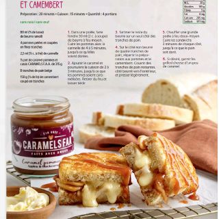 grilles cheese caramel pommes camembert