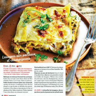 lasagne poireaux champignons