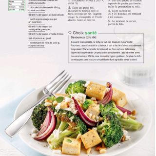 plaque tofu brocolis feta