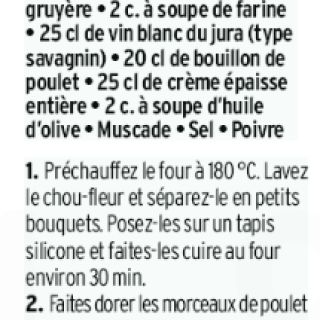 poulet comté choux fleur