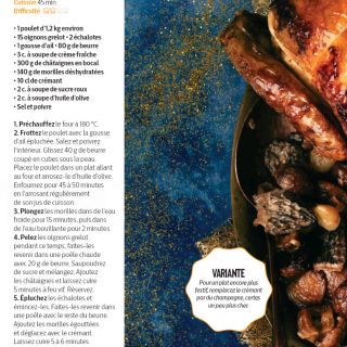 poulet rôti morilles chataîgne