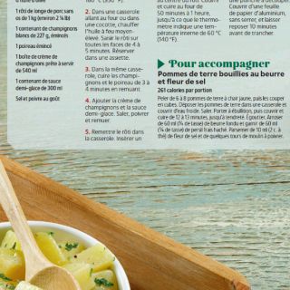 rôti de porc crémeux champignons poire...