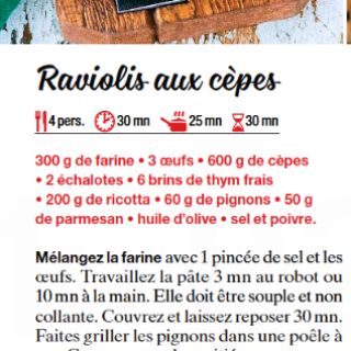 ravioli cèpe