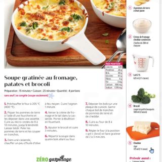 soupe gratinée fromage pdt et brocolis