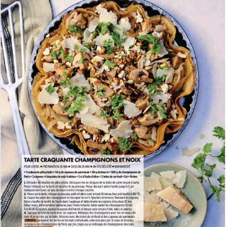 tarte champignons et noix