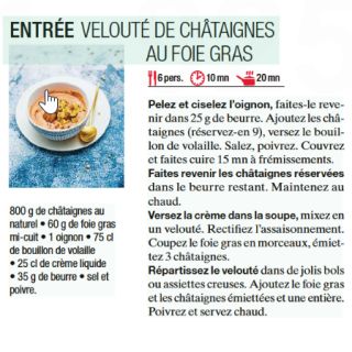 velouté chataigne foie gras