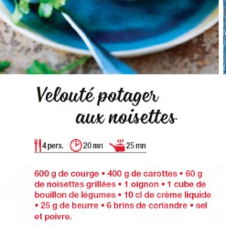 velouté potiron noisettes