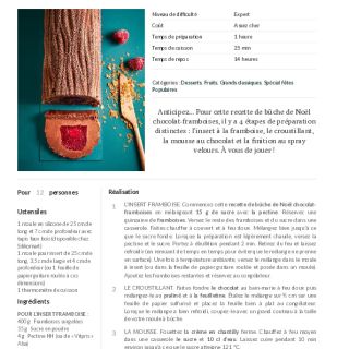 Bûche chocolat framboise