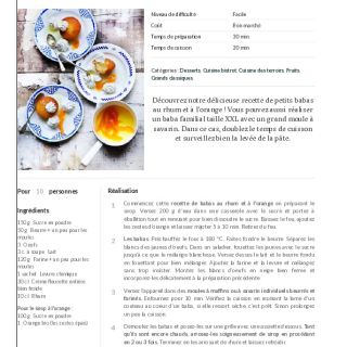 Baba au rhum et à l'orange