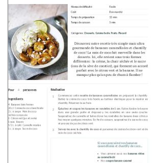 Banane caramélisée