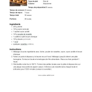 Bredele aux noisettes