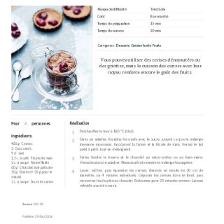 Clafoutis chocolat-cerises