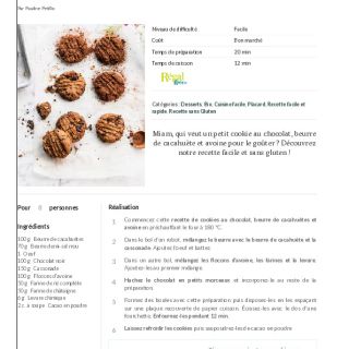 Cookies beurre de cacahuète chocolat