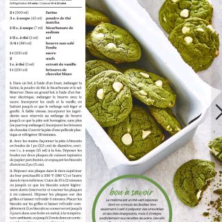 Cookies matcha chocolat blanc