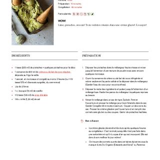 Crème glacée express lime, pistaches e...