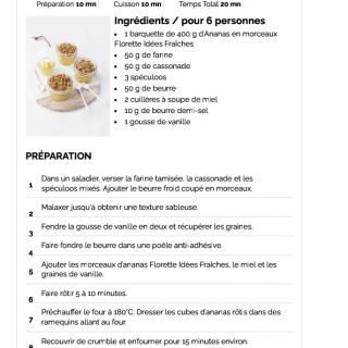 Crumble ananas et spéculoos