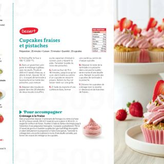 Cupcake fraises pistaches