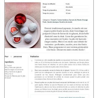 Daifuku à la fraise