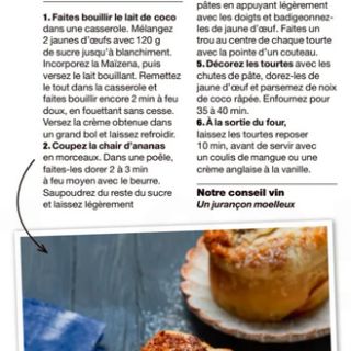 Feuilletés ananas crème coco