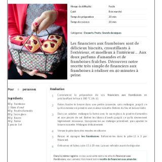 Financier framboises