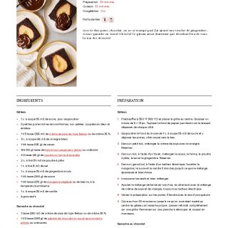 Gâteau fondant poires, choco et gingemb...