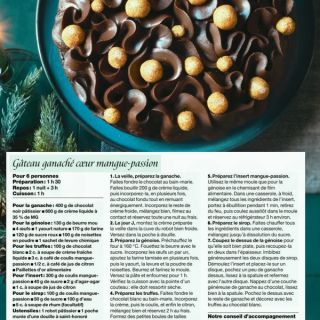 Gâteau ganache mangue passion