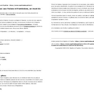 Gâteau mousseux aux fraises et frambois...