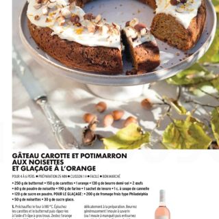 Gateau carotte potiron noisettes