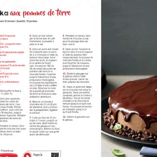 Gateau moka pomme de terre