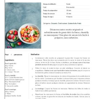 Granité à la fraise