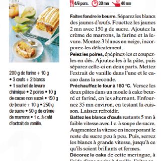 Marbré meringué aux poires