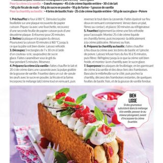 Mille feuille framboises vanille