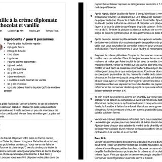 Mille-feuille à la crème diplomate cho...