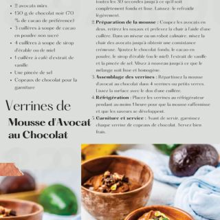 Mousse avocat choco