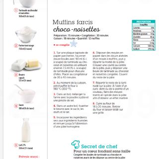 Muffin farcis choco noisettes