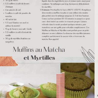 Muffin matcha myrtilles